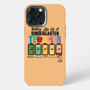 Batterijduur van een grappige kleuterleerkracht te iPhone 13 pro max hoesje