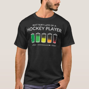 Batterijduur van een Hockey Player Friends Ice Hoc T-shirt