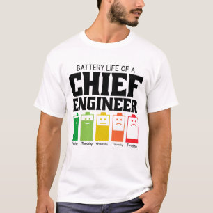 Batterijduur van een Hoofdingenieur T-shirt