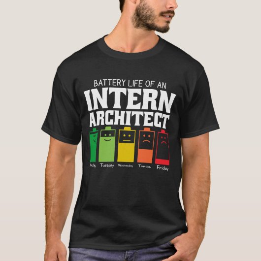 Batterijduur van een internetarchitect t-shirt (Voorkant)