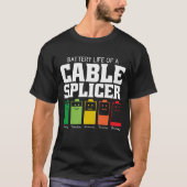 Batterijduur van een kabelsplicer t-shirt (Voorkant)