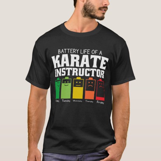 Batterijduur van een Karate Instructor T-shirt (Voorkant)