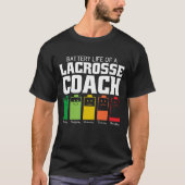 Batterijduur van een lacrosse coach t-shirt (Voorkant)