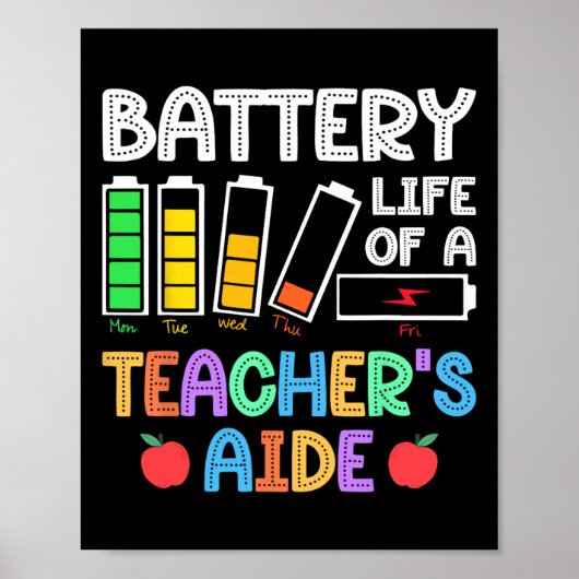 Batterijduur van een leraar assistent instant para poster (Voorkant)