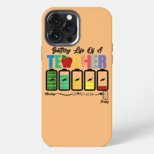 Batterijduur van een leraar Leuke lerarenleven-ach iPhone 13 Pro Max Hoesje