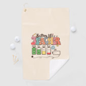 Batterijduur van een leraar – Relatable Educator Golfhanddoek (Insitu)