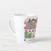 Batterijduur van een leraar – Relatable Educator Latte Mok (Linkerhoek)