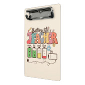 Batterijduur van een leraar – Relatable Educator Mini Klembord (Angled2)