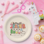 Batterijduur van een leraar – Relatable Educator Papieren Bordje (Feest)