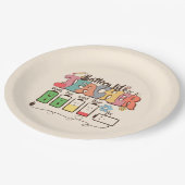 Batterijduur van een leraar – Relatable Educator Papieren Bordje (Gekanteld)