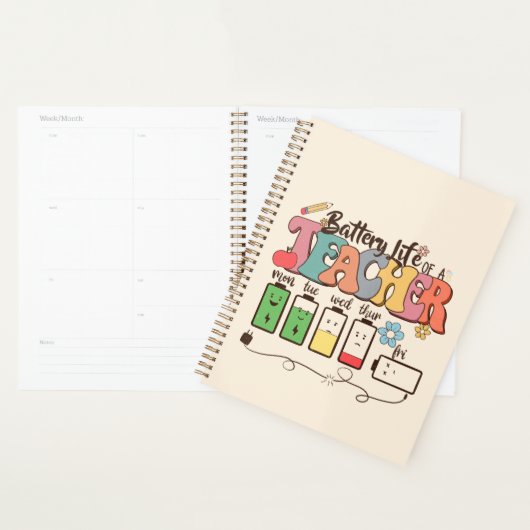 Batterijduur van een leraar – Relatable Educator Planner (Display)
