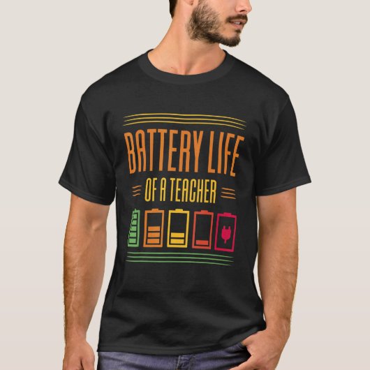 Batterijduur van een leraar t-shirt (Voorkant)