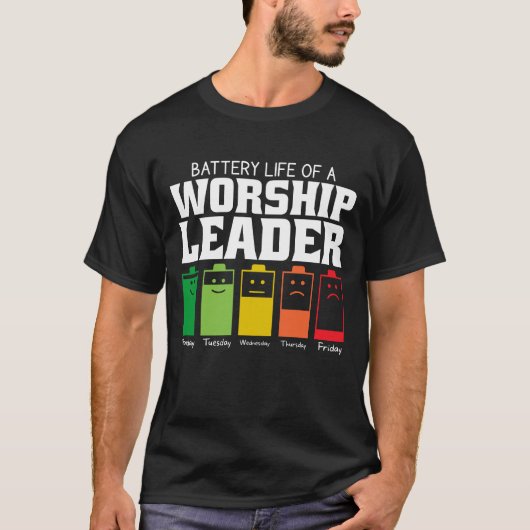 Batterijduur van een lezer voor de service t-shirt (Voorkant)
