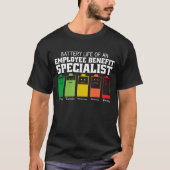 Batterijduur van een medewerker-uitkeringsspeciali t-shirt (Voorkant)