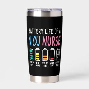 Batterijduur van een NICU-verpleegkundige humor ni Geïsoleerde Drinkbeker