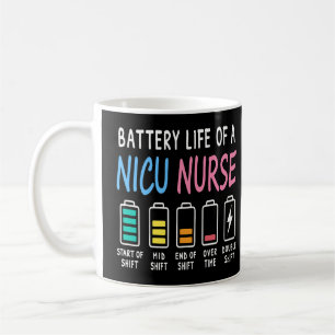 Batterijduur van een NICU-verpleegkundige humor ni Koffiemok