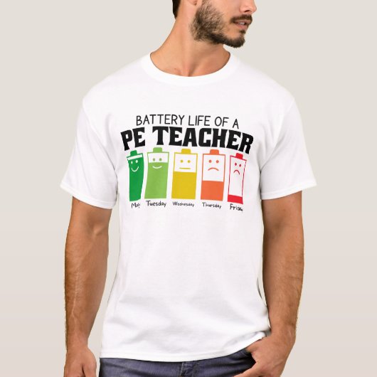 Batterijduur van een pipetlaag t-shirt (Voorkant)