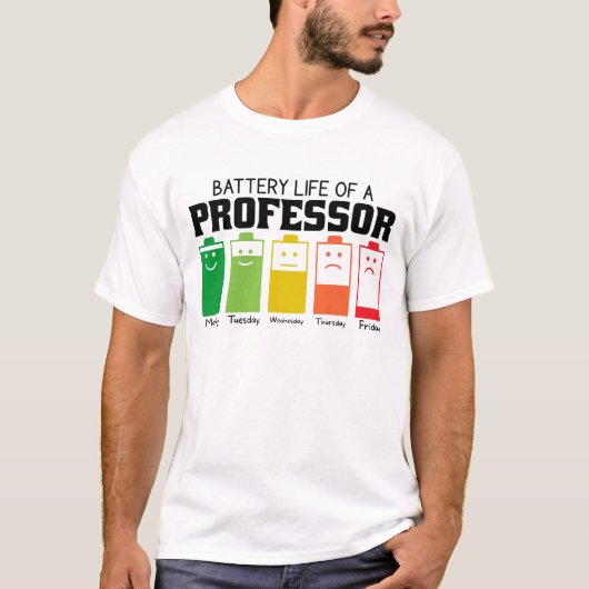 Batterijduur van een professor t-shirt (Voorkant)