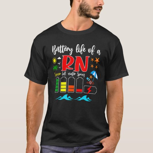 Batterijduur van een RN-gecertificeerd ziekenhuis  T-shirt (Voorkant)