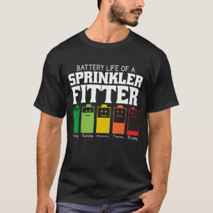 Batterijduur van een sprinkhaan t-shirt
