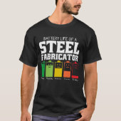 Batterijduur van een staalconstructor t-shirt (Voorkant)