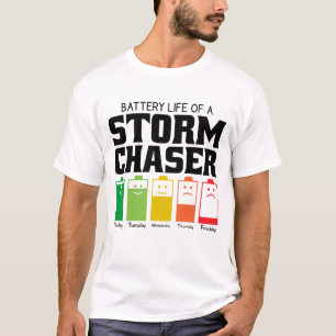 Batterijduur van een Storm-laser T-shirt