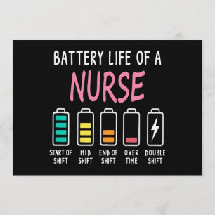 Batterijduur van een verpleegster humor grafiek kaart