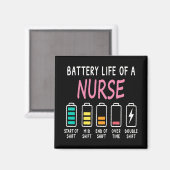 Batterijduur van een verpleegster humor grafiek magneet (Voorkant / Achterkant)
