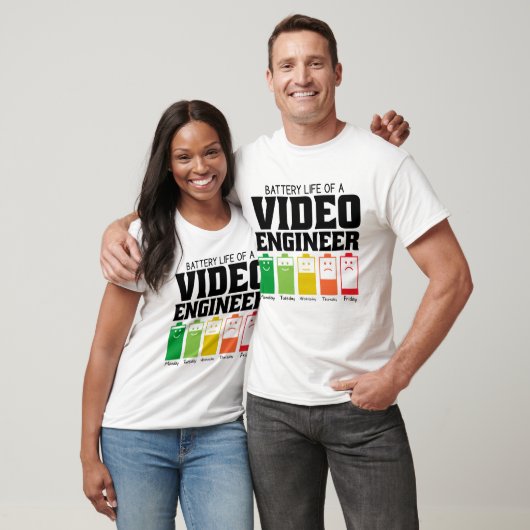Batterijduur van een videotechnicus t-shirt (Unisex)