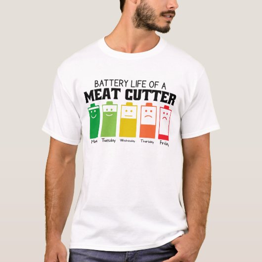 Batterijduur van een vleescutter t-shirt (Voorkant)