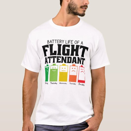 Batterijduur van een vlucht t-shirt (Voorkant)