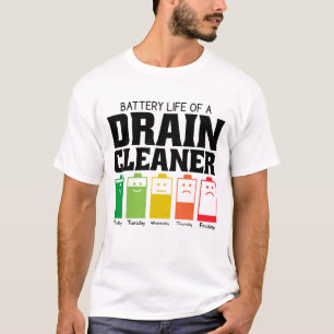 Batterijduur van een wasmachine t-shirt
