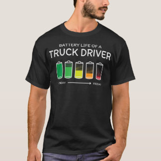 Batterijduur van Truck Driver Friends Trucker Bud T-shirt