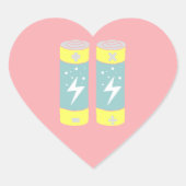 Batterijen Hart Sticker (Voorkant)