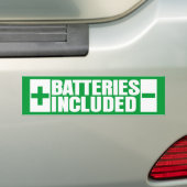 Batterijen inclusief hybride auto bumpersticker (Op auto)