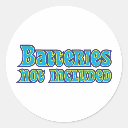 Batterijen niet inbegrepen ronde sticker (Voorkant)