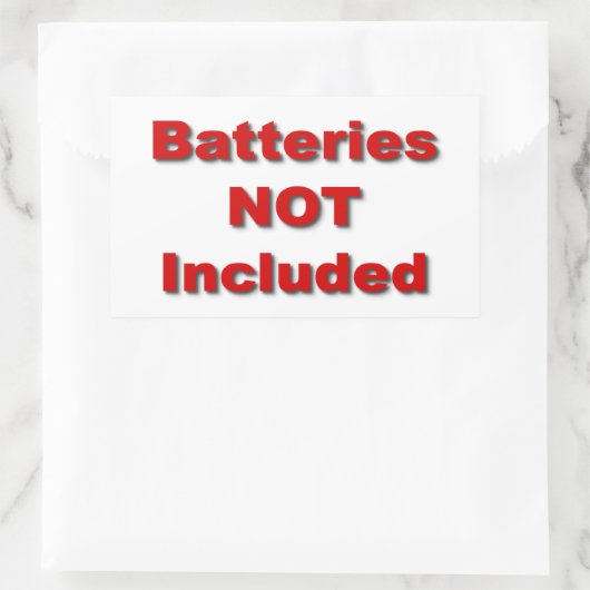 Batterijen niet inbegrepen Sticker (Tas)