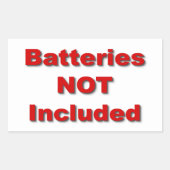 Batterijen niet inbegrepen Sticker (Voorkant)