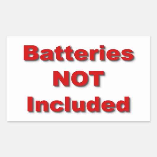 Batterijen niet inbegrepen Sticker (Voorkant)