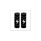 Batterijen Rubberstempel (Afrduk)