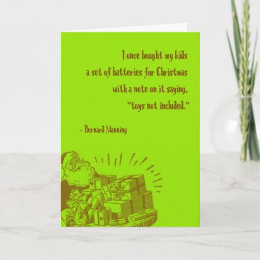 Batterijen voor Kerstmis Feestdagen Kaart (Voorkant)