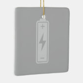 Batterijenergiepictogram AANGEPASTE KLEURtechnolog Keramisch Ornament (Rechts)