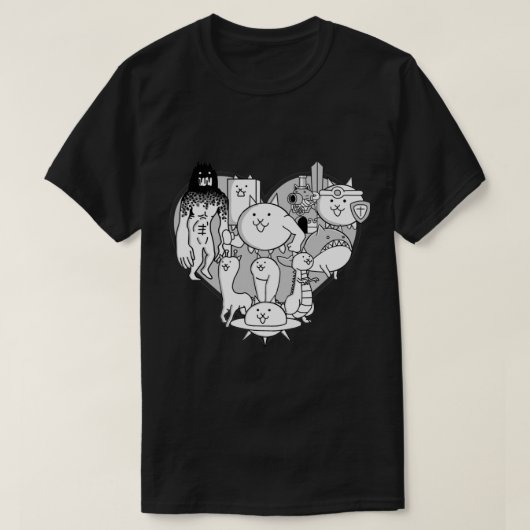Batterijkatten Geëvolueerde kat Mural T-shirt (Design voorkant)