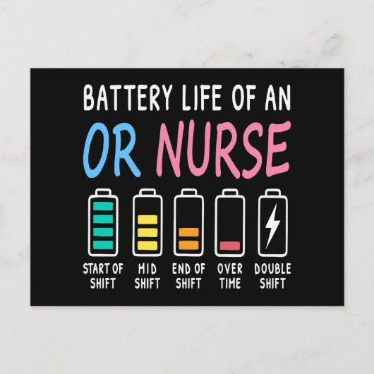 Batterijlevensduur van een OK-verpleegkundige humo Briefkaart (Voorkant)