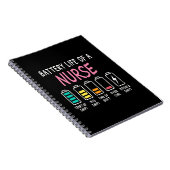 Batterijlevensduur van een verpleegster humor graf notitieboek (Rechterzijde)