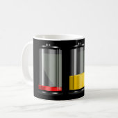 Batterijniveaus voor Batterijdag Koffiemok (Voorkant links)