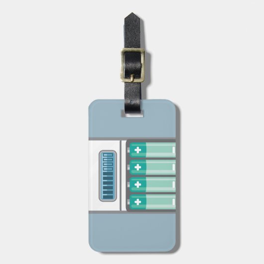 Batterijoplader Bagagelabel (Voorkant verticaal)