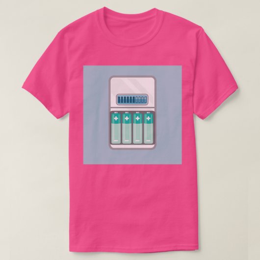 Batterijoplader T-shirt (Design voorkant)