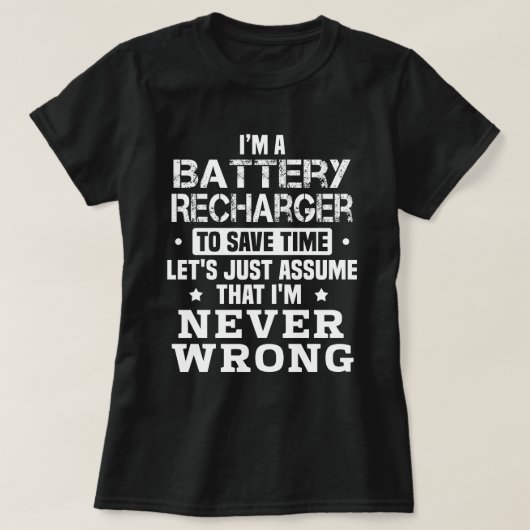 batterijoplader t-shirt (Design voorkant)
