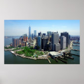 BATTERIJPARK EN ZUIDMANHATTAN SKYLINE POSTER (Voorkant)